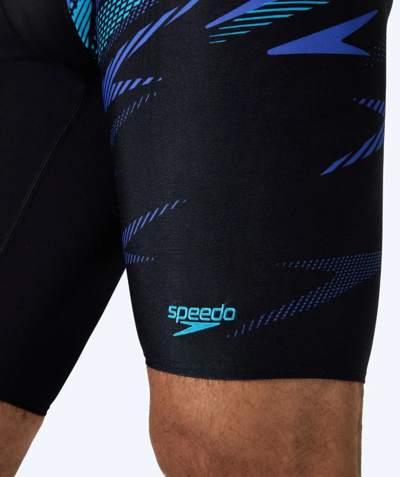 Speedo lange Badehose für Herren - Hyperboom V-Cut - Schwarz/Blau