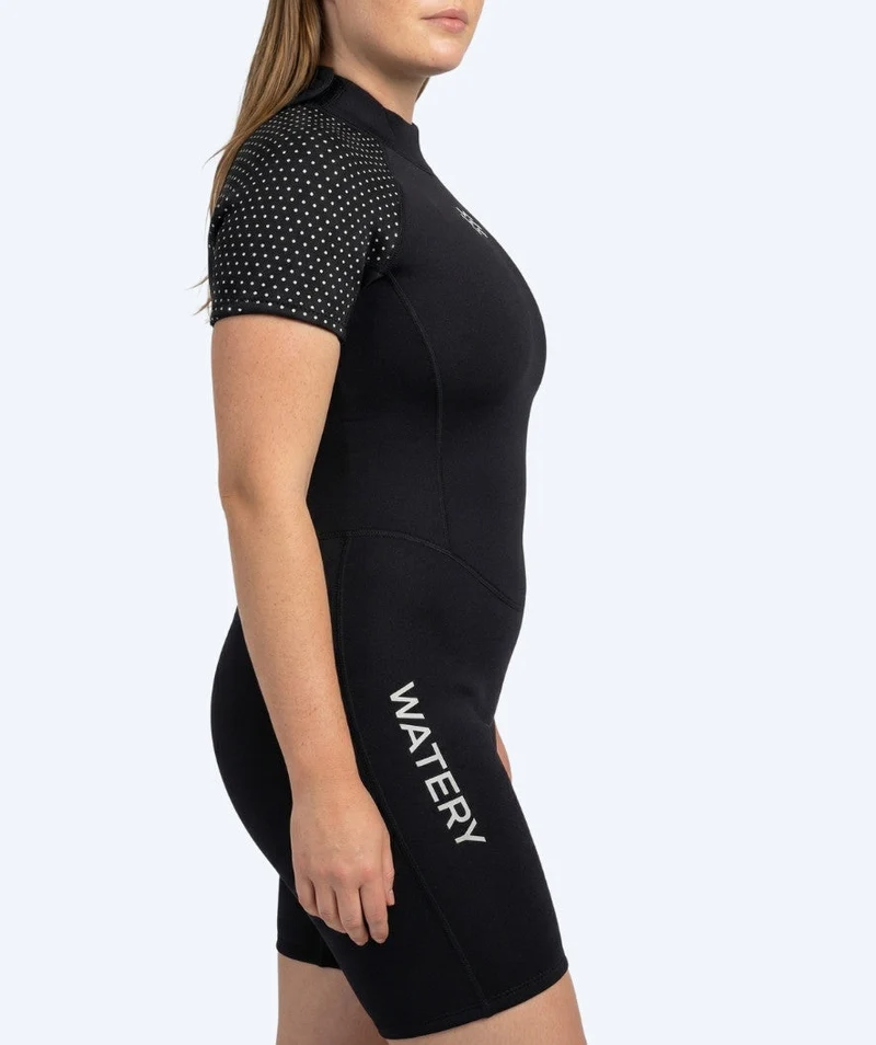 Watery Neoprenanzug für Damen - Kurzarm Duncan (3mm) - Schwarz