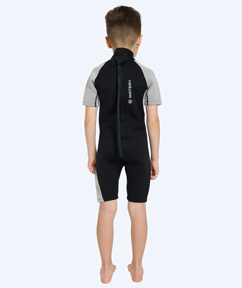 Watery Neoprenanzug für Kinder - Kurzarm Duncan (3mm) - Schwarz