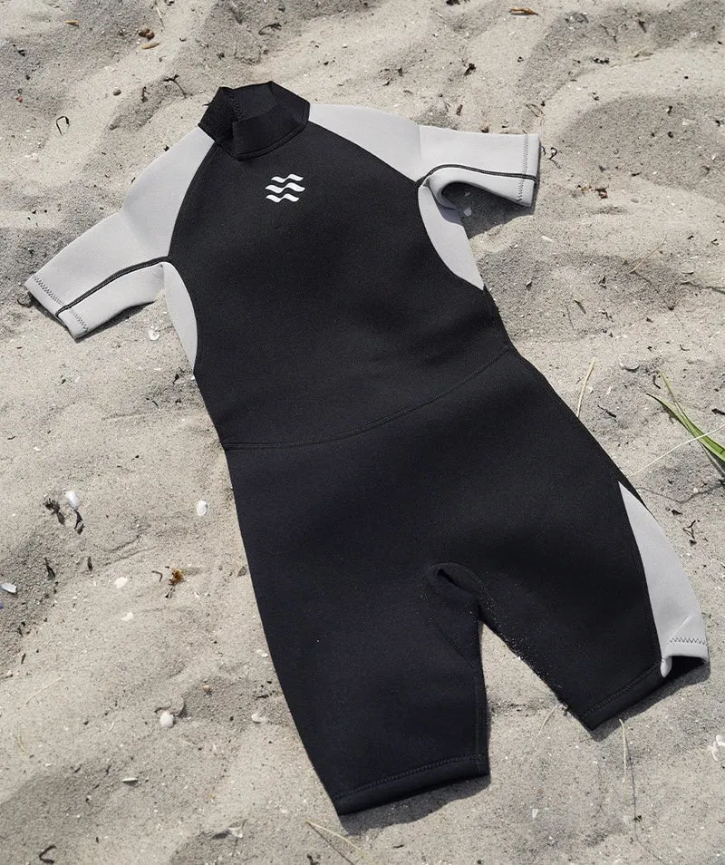 Watery Neoprenanzug für Kinder - Kurzarm Duncan (3mm) - Schwarz