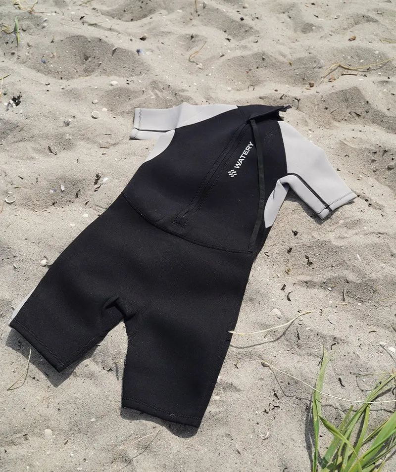 Watery Neoprenanzug für Kinder - Kurzarm Duncan (3mm) - Schwarz