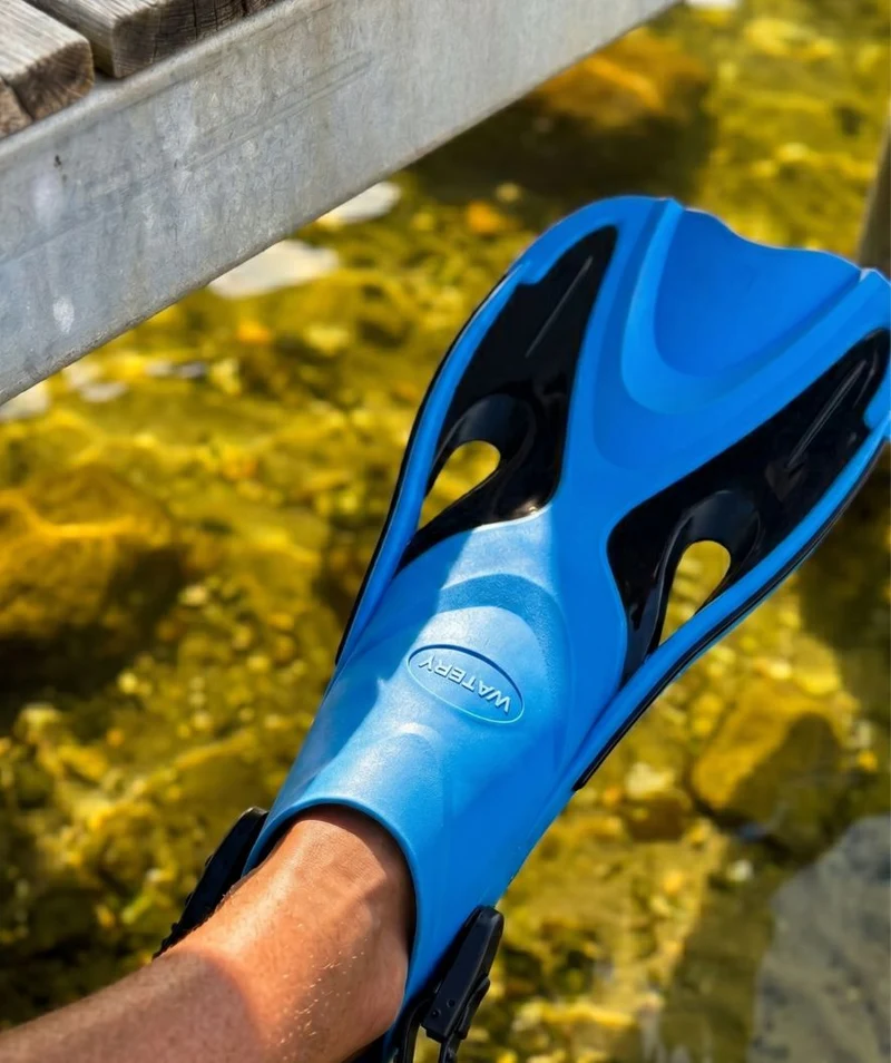 Watery Kurzflosse für Schwimmer - Fisher - Blau/Schwarz