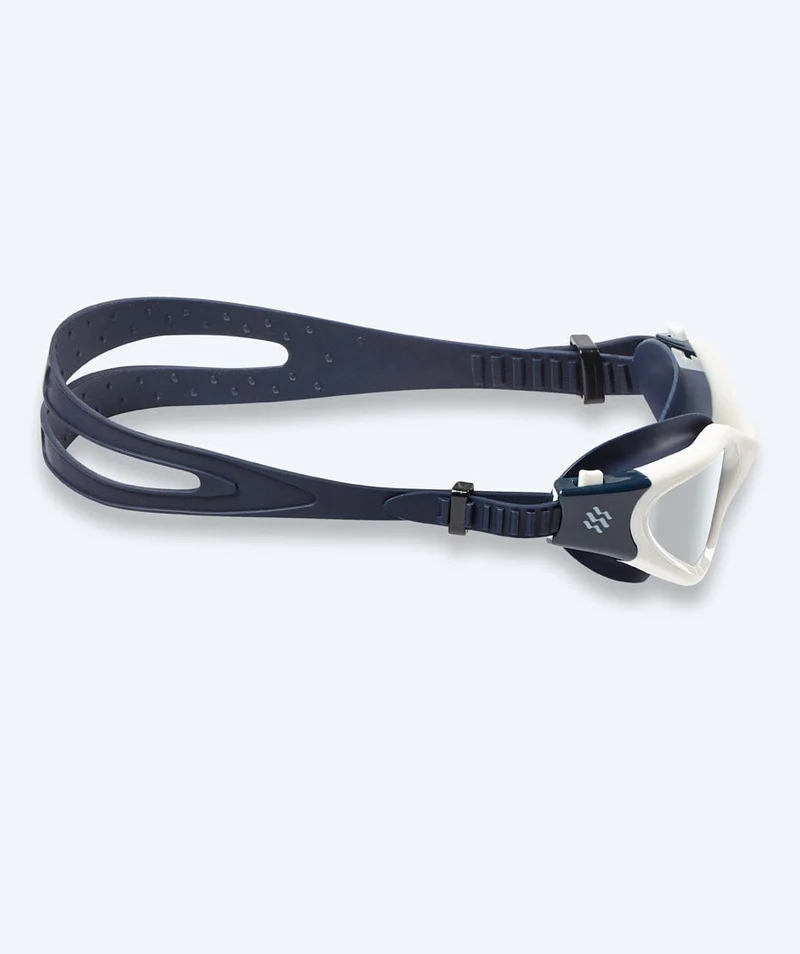 Watery Schwimmbrille für Freizeitschwimmer - Raven Mirror - Dunkelblau/Silber