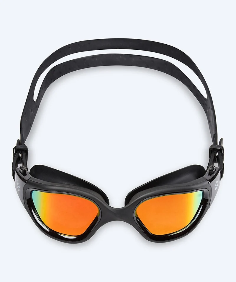 Watery Schwimmbrille für Freizeitschwimmer - Raven Mirror - Schwarz/Gold