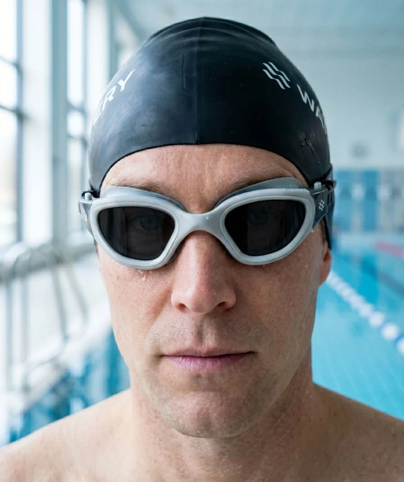 Watery Schwimmbrille für Freizeitschwimmer - Raven Active - Grau (Smoke Scheiben)