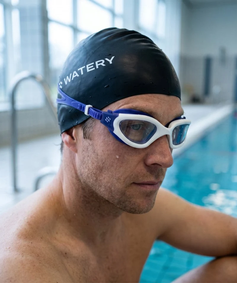 Watery Schwimmbrille für Freizeitschwimmer - Raven Active - Lila/Klar