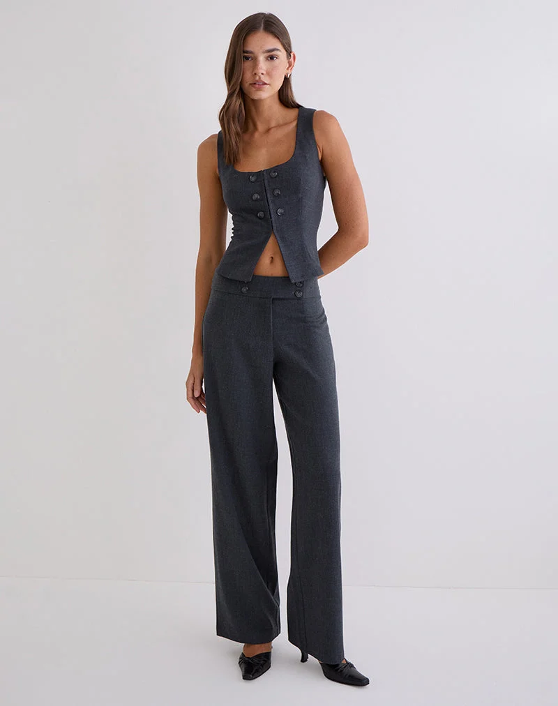 Kariso Korsett-Oberteil in Tailoring Grey Blue