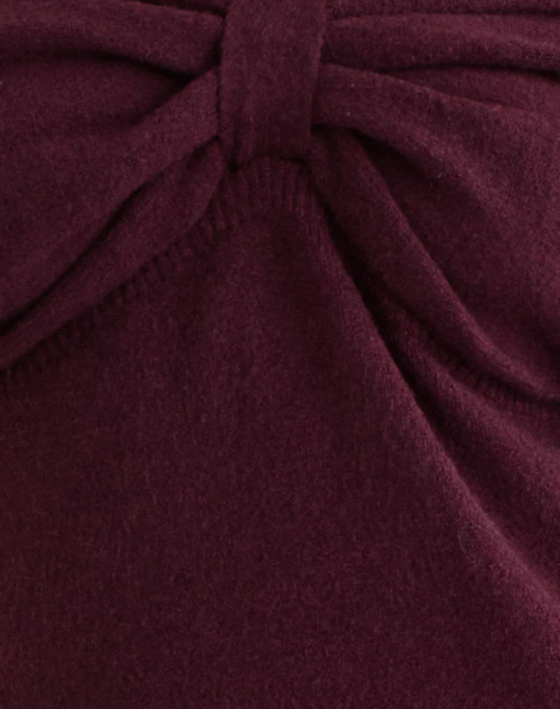 Sikuna Bow Jumper in Deep Purple