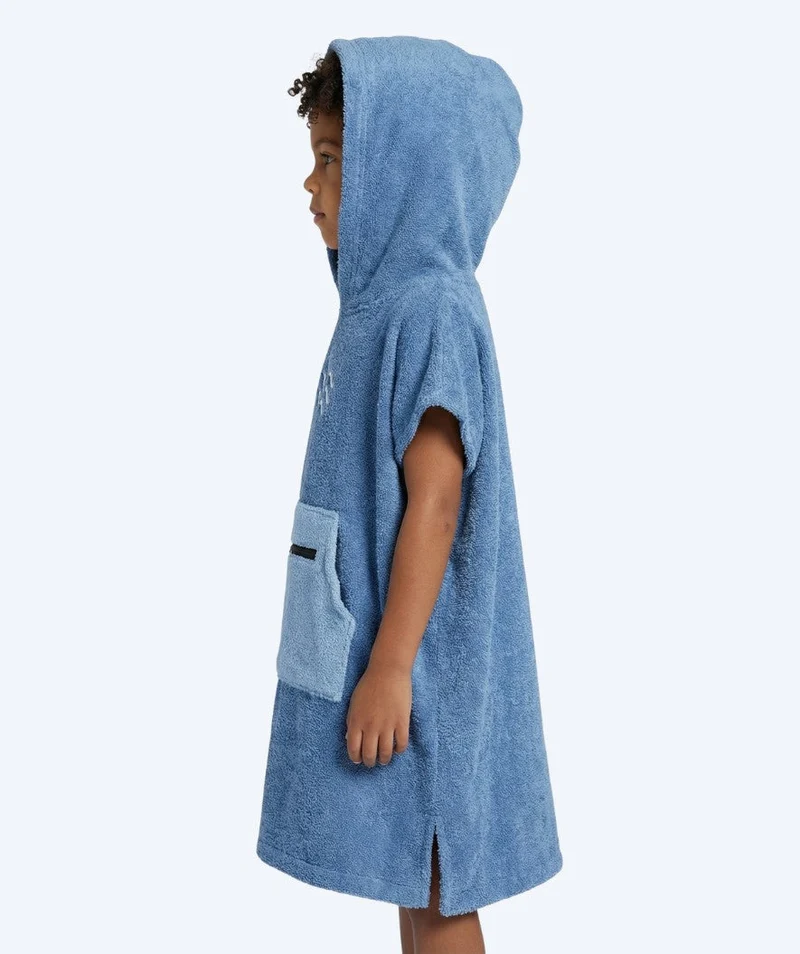 Watery Badeponcho für Kinder (1-6) - Baumwolle - Atlantic Blue