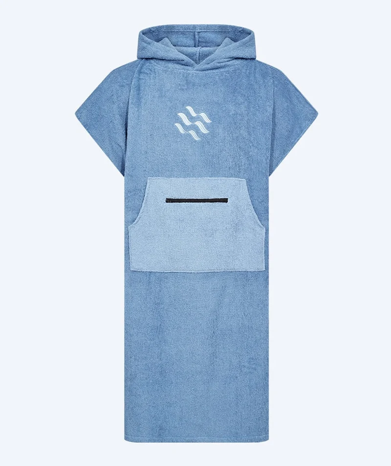 Watery Badeponcho für Erwachsene - Baumwolle - Atlantic Blue