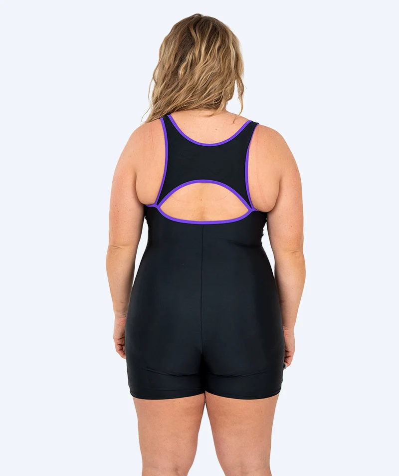 Watery Badeanzug mit Bein für Damen - Tirta - Schwarz/Lila