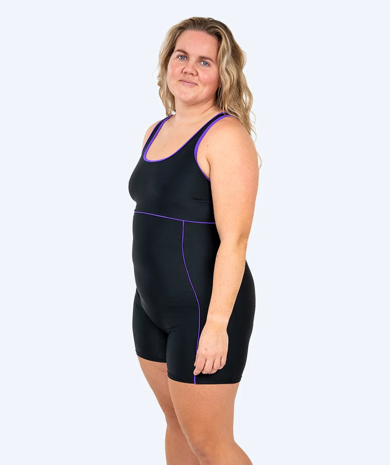 Watery Badeanzug mit Bein für Damen - Tirta - Schwarz/Lila