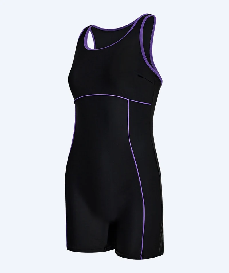 Watery Badeanzug mit Bein für Damen - Tirta - Schwarz/Lila