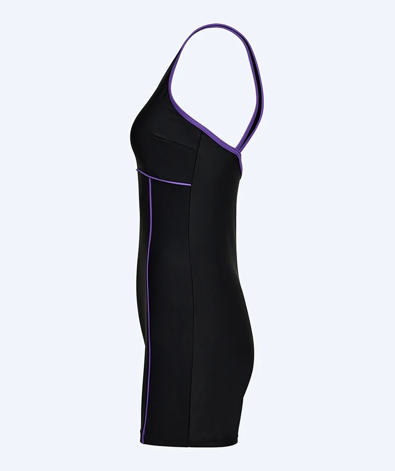 Watery Badeanzug mit Bein für Damen - Tirta - Schwarz/Lila