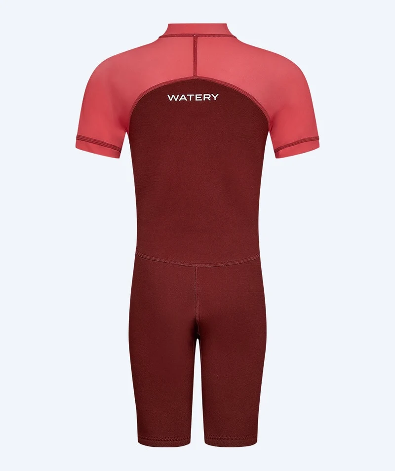 Watery UV Neoprenanzug für Kinder - Calypso Shorty - Rot/Rosa