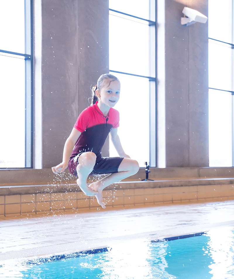Watery UV Neoprenanzug für Kinder - Calypso Shorty - Rot/Rosa