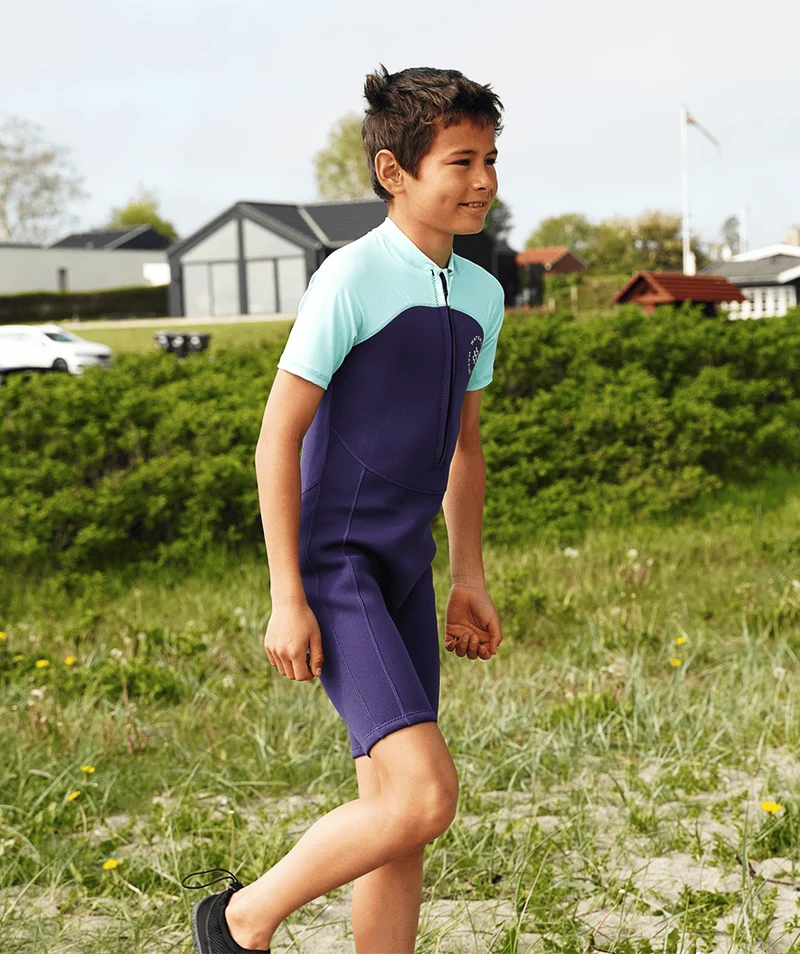 Watery UV Neoprenanzug für Kinder - Calypso Shorty - Rot/Rosa