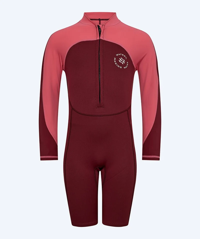 Watery UV Neoprenanzug für Kinder - Calypso Langarm - Rot/Rosa