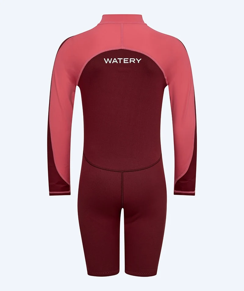 Watery UV Neoprenanzug für Kinder - Calypso Langarm - Rot/Rosa