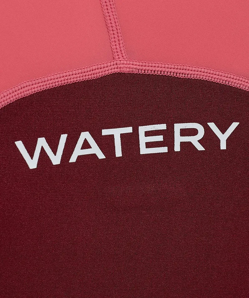 Watery UV Neoprenanzug für Kinder - Calypso Langarm - Rot/Rosa