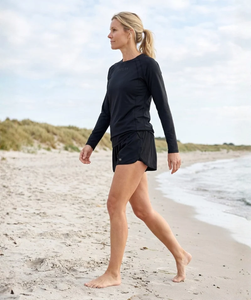 Watery UV Shirt für Damen - Remington Langarm Rashguard - Schwarz