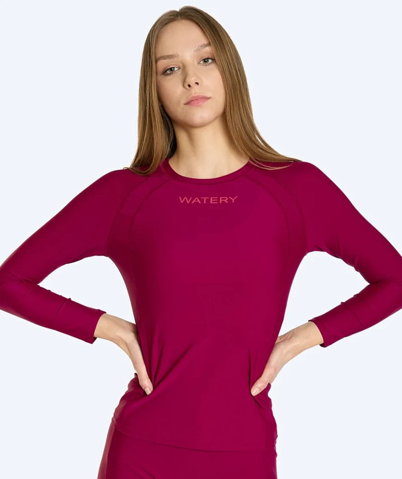 Watery UV Shirt für Damen - Remington Langarm Rashguard - Dunkelrot