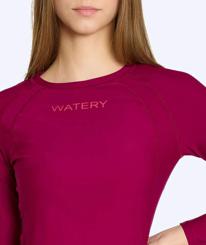 Watery UV Shirt für Damen - Remington Langarm Rashguard - Dunkelrot