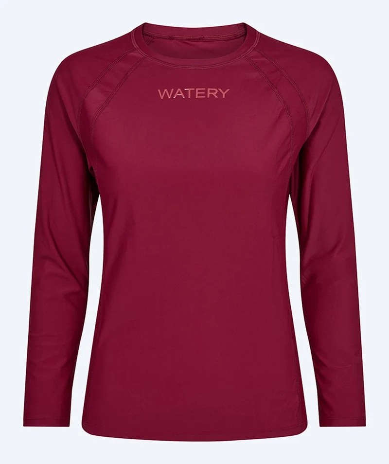 Watery UV Shirt für Damen - Remington Langarm Rashguard - Dunkelrot