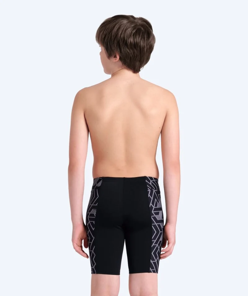 Arena lange Badehose für Jungen - Escape - Schwarz/Grau