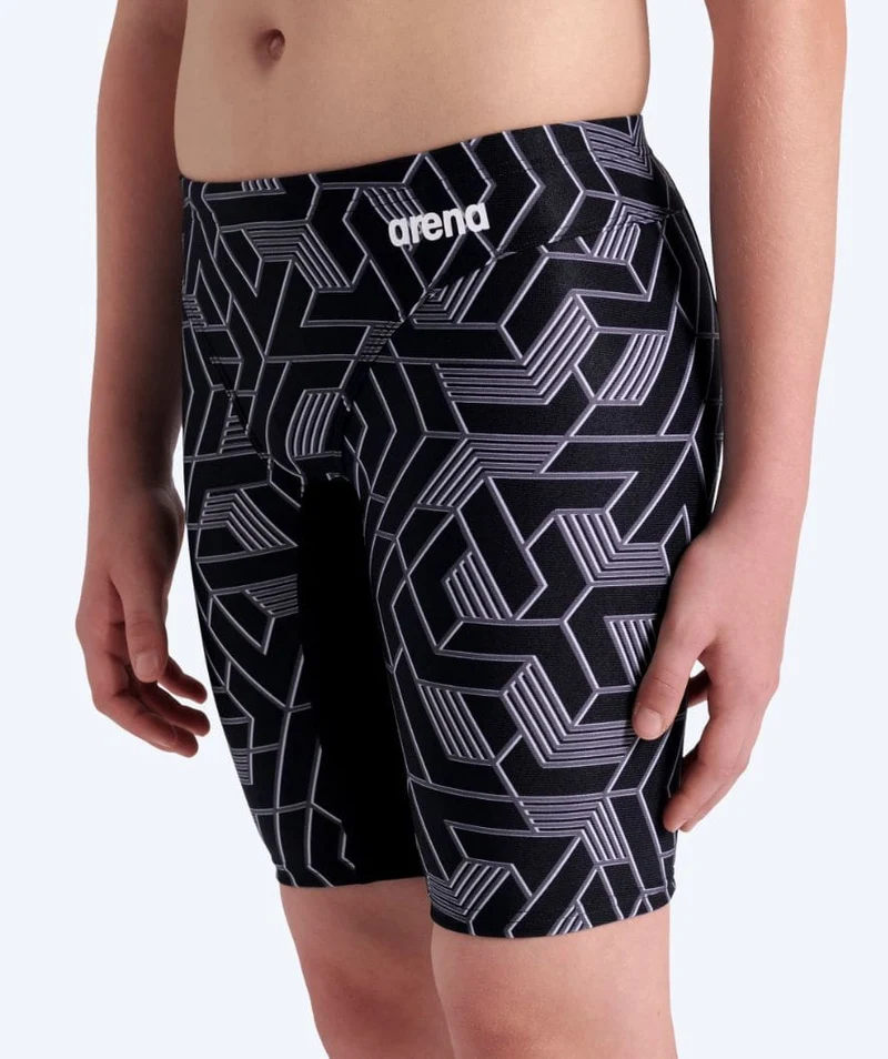 Arena lange Badehose für Jungen - Escape - Schwarz/Grau