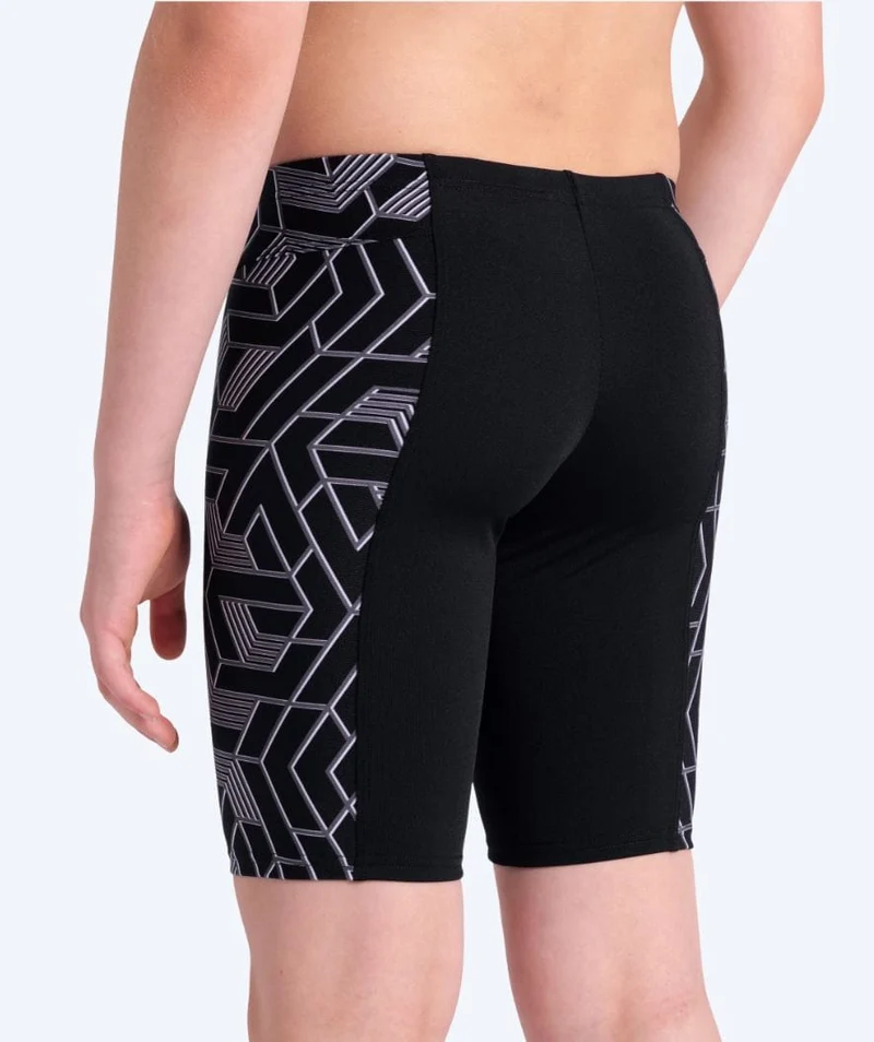 Arena lange Badehose für Jungen - Escape - Schwarz/Grau