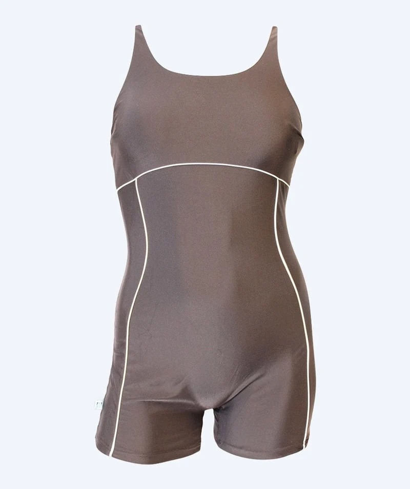 Mirou Badeanzug mit Bein für Damen - 244S - Schwarz/Weiß