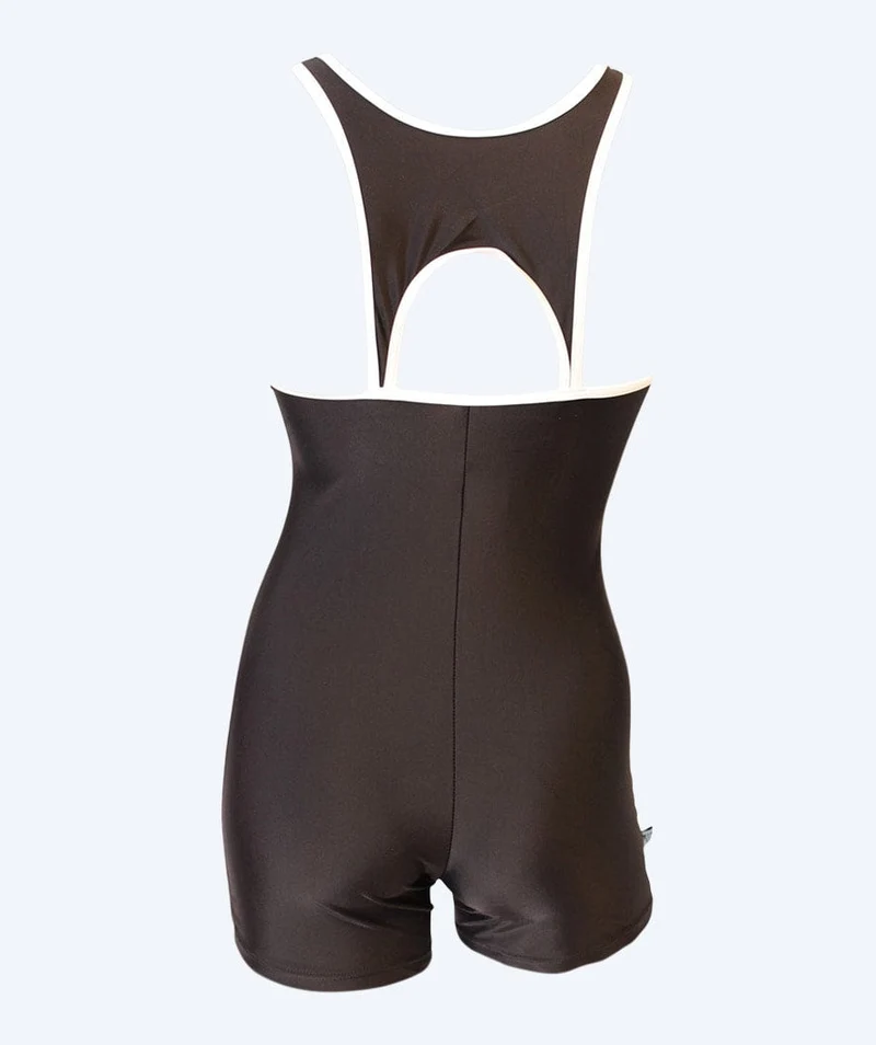 Mirou Badeanzug mit Bein für Damen - 244S - Schwarz/Weiß