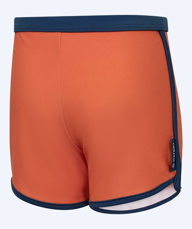 Watery UV Shorts für Kinder - Manami - Orange/Blau