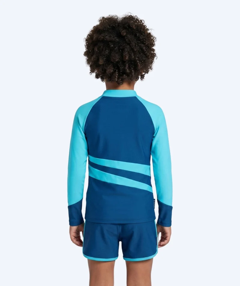 Watery UV Shirt für Kinder - Manami Langarm Rashguard - Atlantic Blue