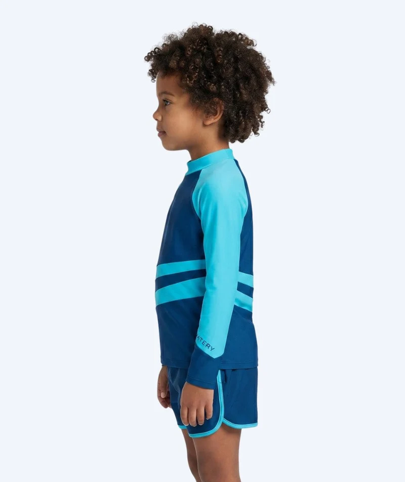 Watery UV Shirt für Kinder - Manami Langarm Rashguard - Atlantic Blue