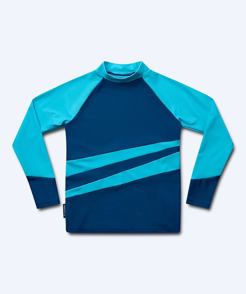 Watery UV Shirt für Kinder - Manami Langarm Rashguard - Atlantic Blue