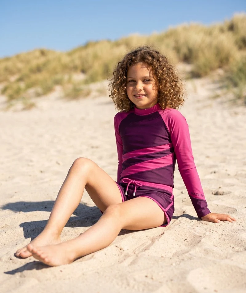 Watery UV Shirt für Kinder - Manami Langarm Rashguard - Lila