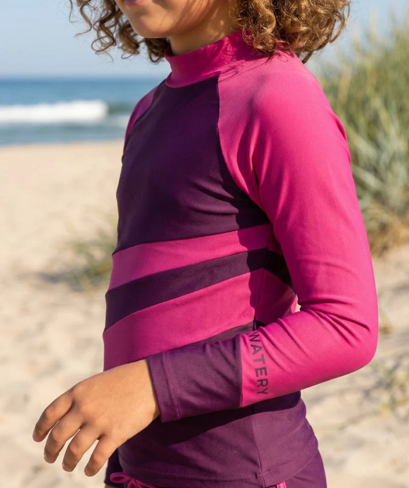 Watery UV Shirt für Kinder - Manami Langarm Rashguard - Lila