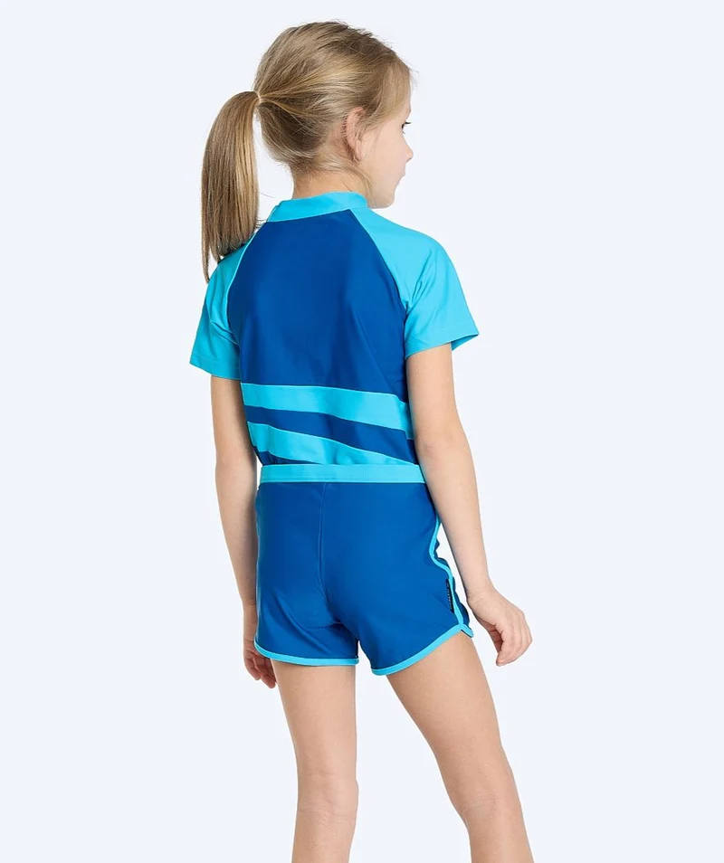 Watery UV Shirt für Kinder - Manami Kurzarm Rashguard - Atlantic Blue