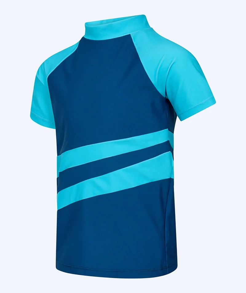 Watery UV Shirt für Kinder - Manami Kurzarm Rashguard - Atlantic Blue