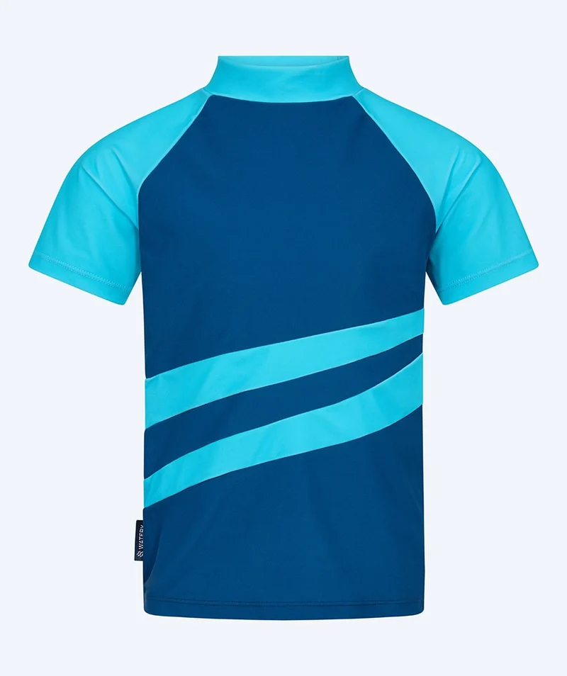 Watery UV Shirt für Kinder - Manami Kurzarm Rashguard - Atlantic Blue