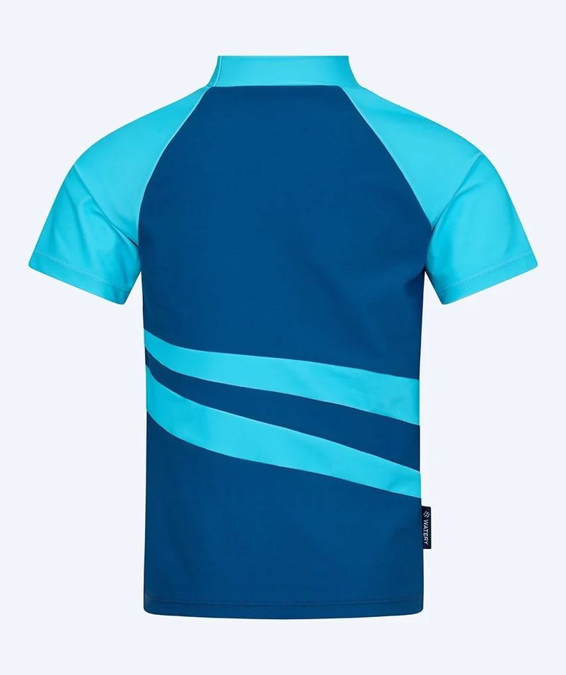 Watery UV Shirt für Kinder - Manami Kurzarm Rashguard - Atlantic Blue