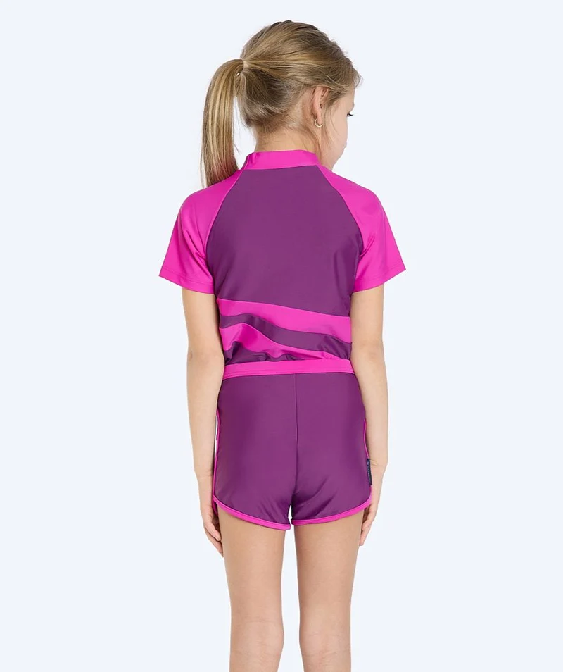 Watery UV Shirt für Kinder - Manami Kurzarm Rashguard - Lila