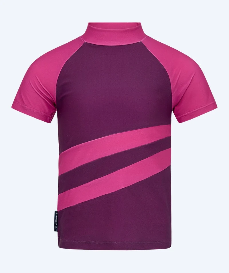 Watery UV Shirt für Kinder - Manami Kurzarm Rashguard - Lila