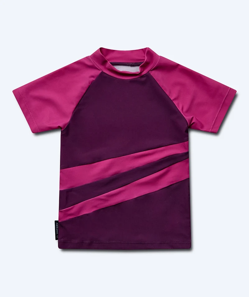 Watery UV Shirt für Kinder - Manami Kurzarm Rashguard - Lila