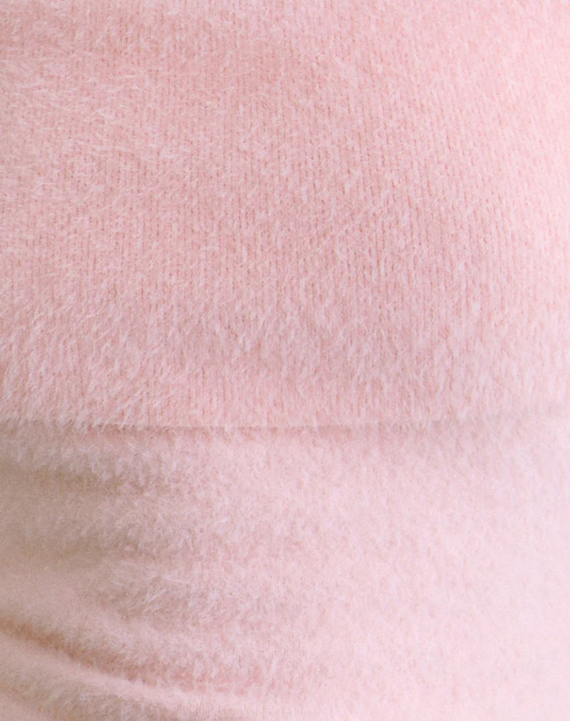 Yurian Schulterfreies Top in zartem Rosa