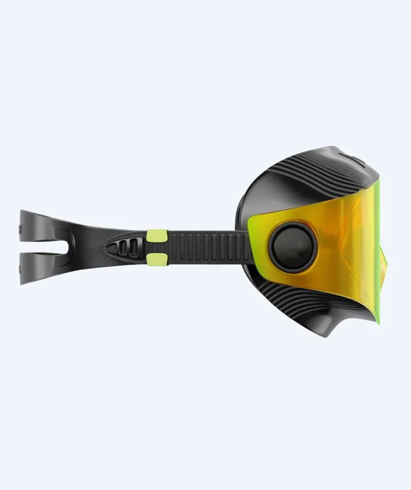 Aquasphere Schwimmmaske - DEFY. Ultra Indigo - Schwarz/Gold (Mirror Scheiben)
