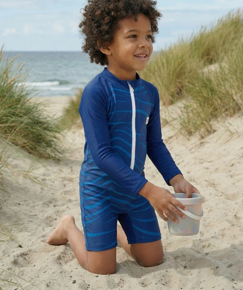 Watery UV Anzug für Kinder - Fjord Langarm Rashguard - Dunkelblau