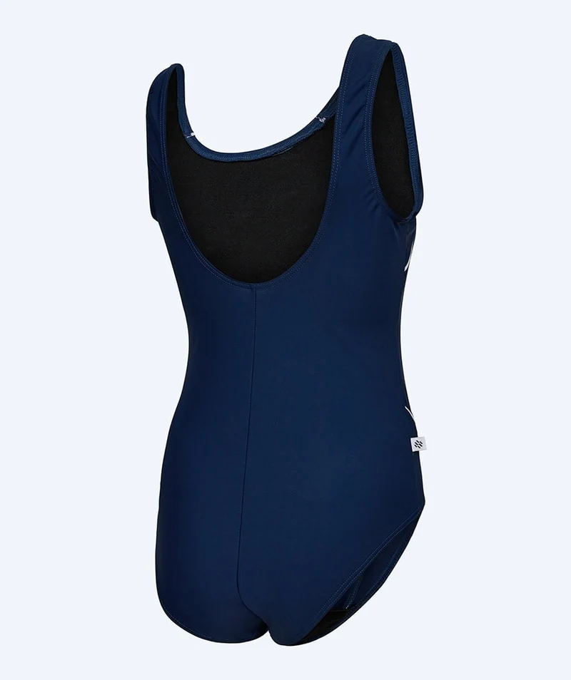 Watery Badeanzug für Damen in Plus Size - Tamaya U-Back - Dunkelblau/weiß